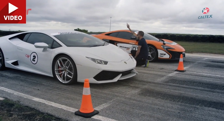  McLaren 650S vs. Lamborghini Huracan LP610-4 Drag Race