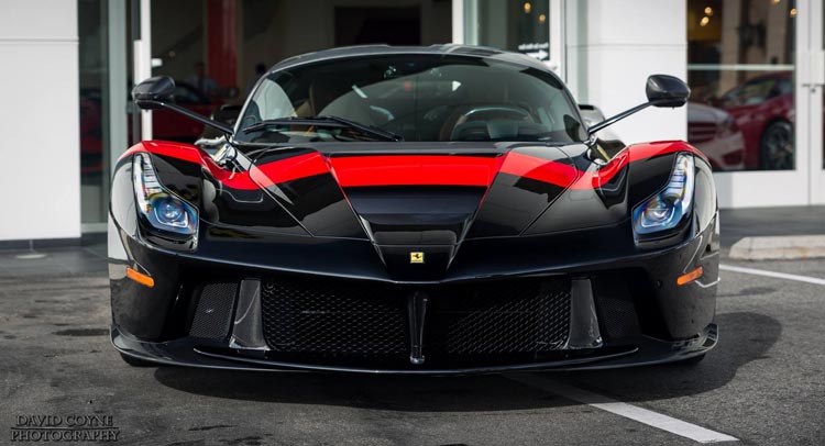  Owner Takes Delivery of Red-Striped Ferrari LaFerrari in California [w/Video]