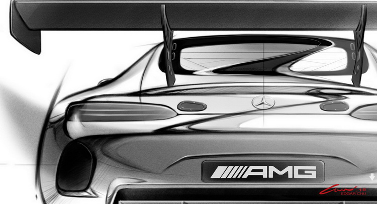  Mercedes-AMG GT3 Teased Ahead of Geneva