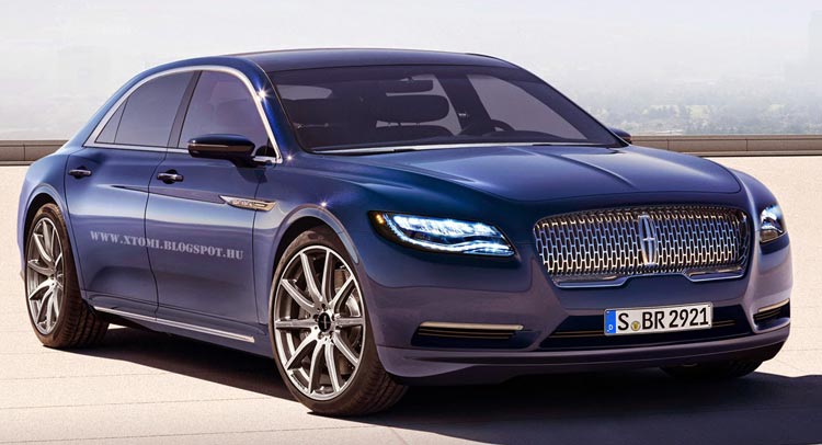  2017 Lincoln Continental Loses Flashy Bits when Rendered as a Production Model