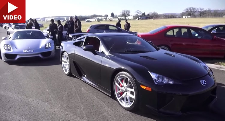  Lexus LFA Looks Like it’s Standing Still in Drag Race Against Porsche 918