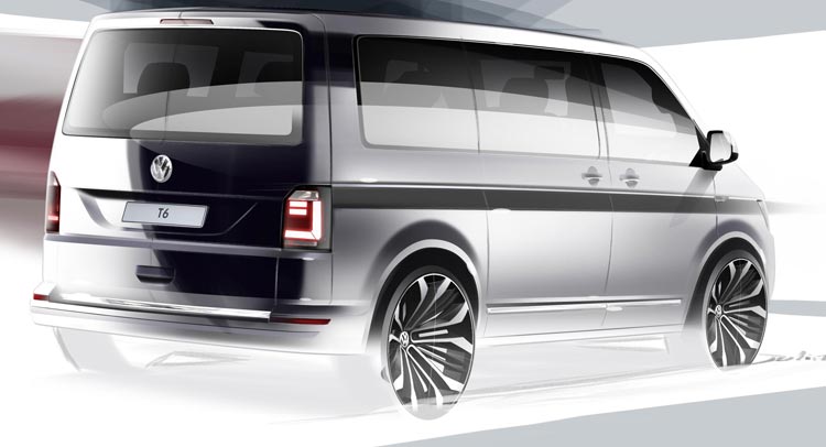  VW Previews Transporter T6, World Debut Scheduled for April 15