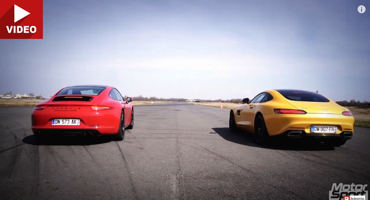  Mercedes-AMG GT S Makes Drag Race Debut Against Porsche 911 GTS