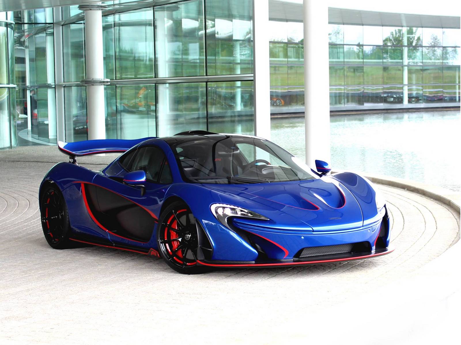 Customer Adds Red Pinstripes to Blue McLaren P1 Through MSO