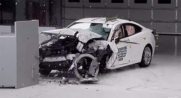  Looks Like You Could Walk Away From A Mazda6 Small Overlap Crash