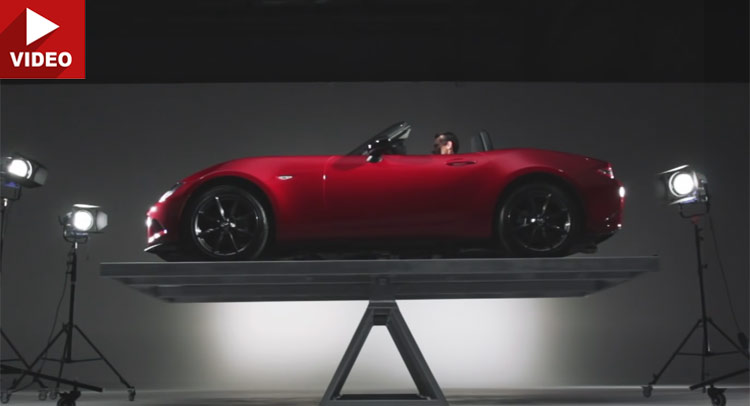  Mazda Demonstrates New MX-5s Perfect Weight Balance