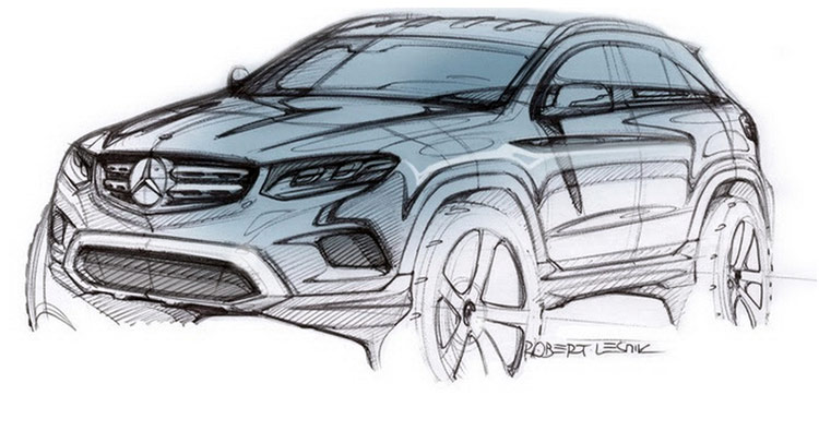  2016 Mercedes-Benz GLC Teased In Official Sketch Ahead Of June 17 Debut