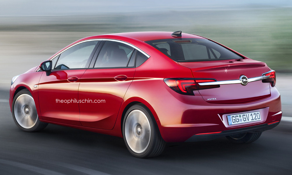 This 2016 Opel Astra Sedan Render Drops Floating C-Pillar, Looks More  Plausible