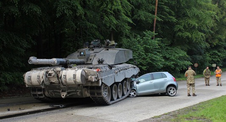  Learner Driver From Germany Pulls Out In Front Of Tank