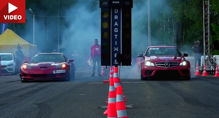  700HP Mercedes C63 AMG Coupe Not Afraid Of 900 HP Corvette ZR1