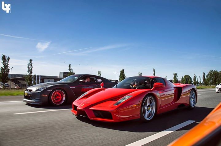  Ferrari And Nissan GT-R