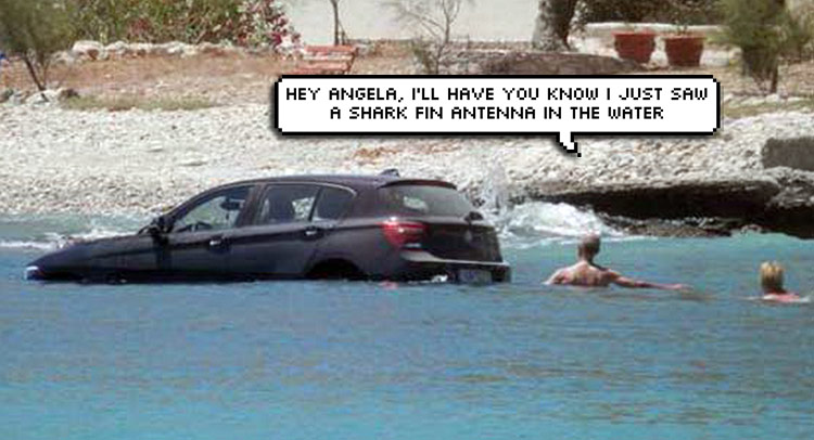  BMW Rolls Into Greek Sea After Tourist Forgets Handbrake