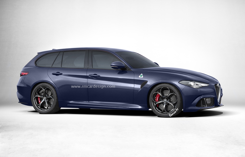 New Alfa Romeo Giulia QV Sportwagon Rendered…Blue | Carscoops