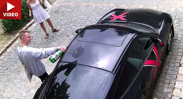  Watch How A Drunk Guy Vandalizes a Porsche And Try Not To Get Mad