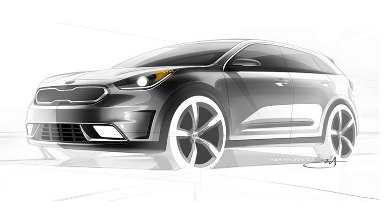  Kia Teases Niro Concept Previewing New Dedicated Hybrid CUV