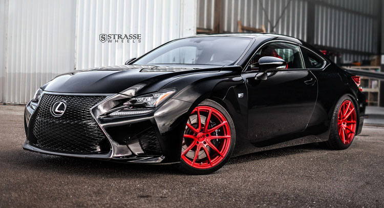  Evil-Looking Lexus RC F Dresses With 19″ Gloss Brushed Red Alloys