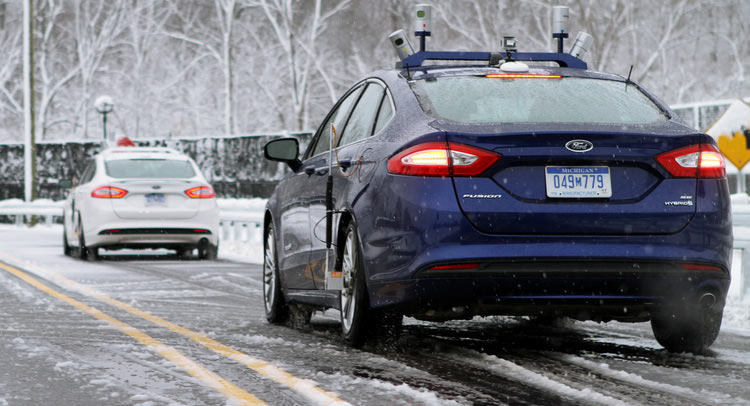  Ford Testing Autonomous Fusion Hybrids In Snow [w/Video]