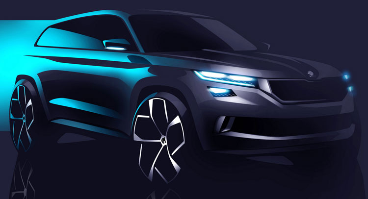  Skoda Drops New VisionS Concept Teaser Sketch