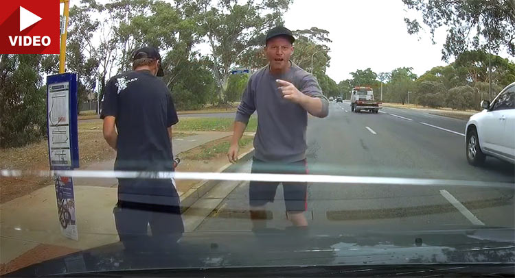  Angry Aussie Scooter Rider Attacks Car