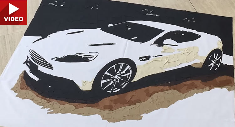  Aston Martin Artisans Create Vanquish Artwork From Left Over Leather Bits