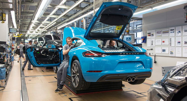  Porsche 718 Cayman Hits The Assembly Line