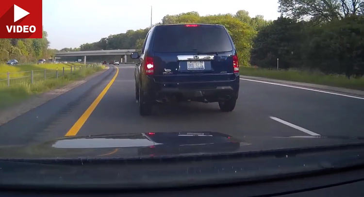  Honda Pilot Driver Brake-Checks Subaru, Causes Crash