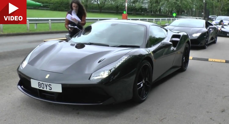 Ferrari 488 Races Lambo Huracan At A Vmax Event Carscoops