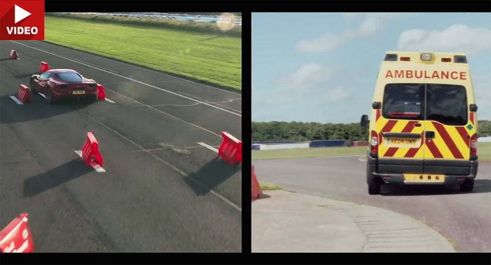  Can F1’s Vettel In An Ambulance Beat A Regular Driver In A Ferrari 488 GTB On Track?