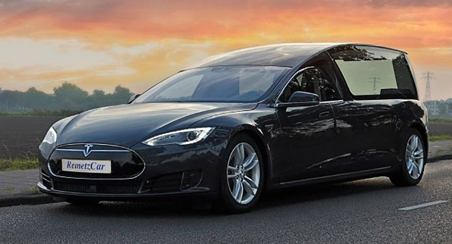  A Dutch Firm Turned A Tesla Model S Into A Hearse