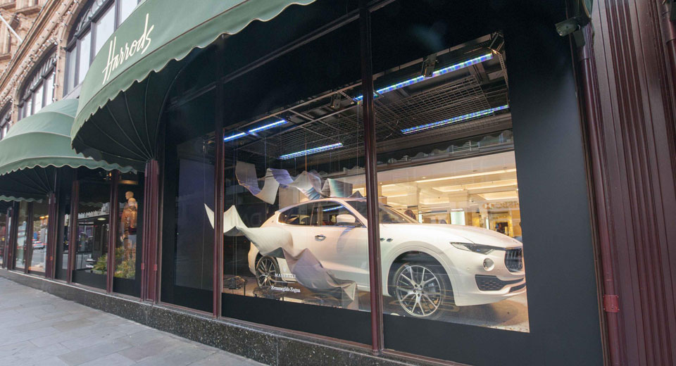  Maserati Levante And Ermenegildo Zegna Dazzle At Harrods