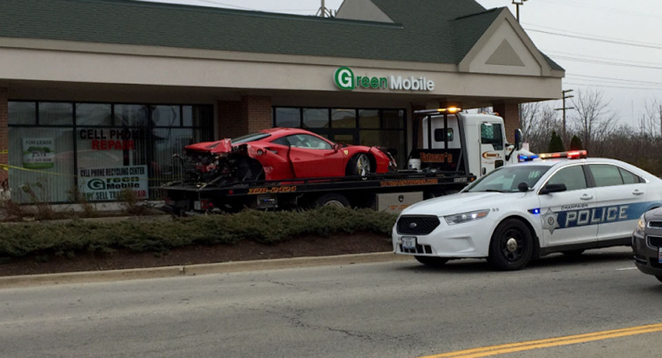  Ferrari 488 GTB Totalled After Crashing Into U.S. Barbershop