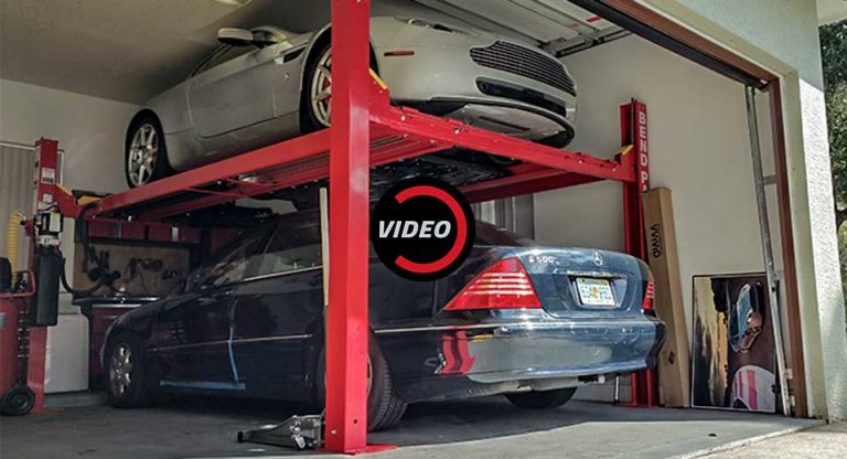 This Guy Installed A $5,000 Four-Post Lift To Make Room In His Garage ...