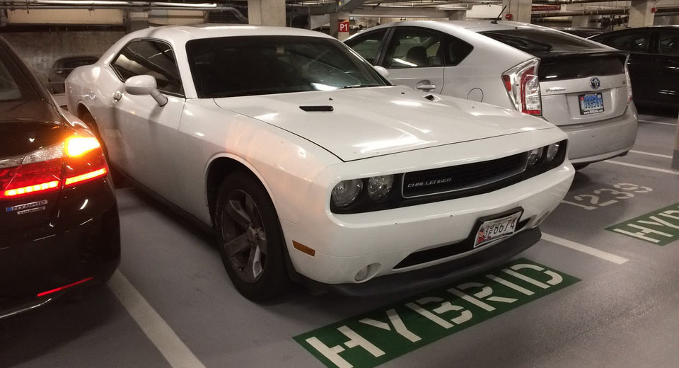  There’s Something Ironic About This Dodge Challenger’s Parking