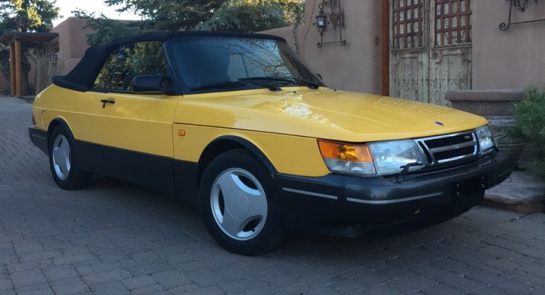 A Yellow 1991 Saab 900 SE Turbo Cabrio With A 5sp Manual Might Make ...