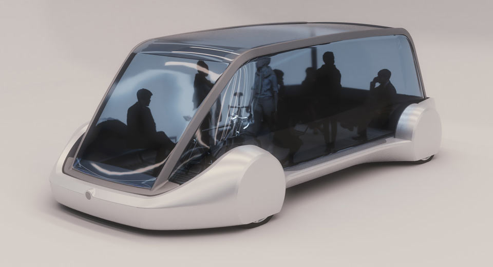  Elon Musk’s The Boring Company Shows Off Its Electric Transit Pod