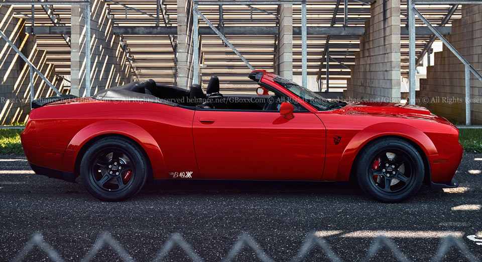  Dodge Challenger SRT Demon Tries On Topless Look