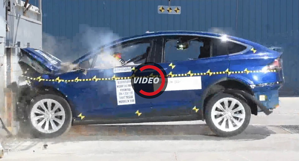 Tesla Model X Finally Crash Tested By The Nhtsa Carscoops