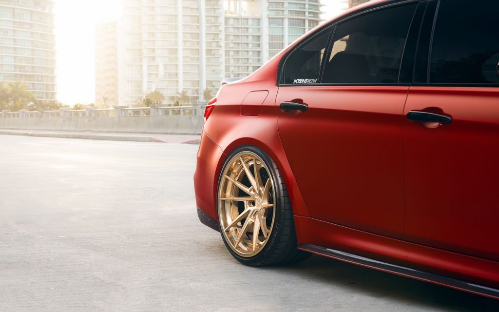 Red BMW M3 Tries To Look Special Wheels Carscoops