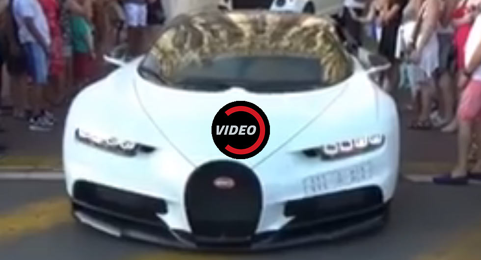  Watch Α Bugatti Chiron Scrap Its Nose In Front Of A Crowd