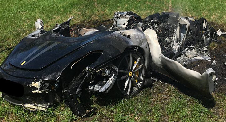  Ferrari 430 Scuderia Crashes, Gets Destroyed By Fire An Hour After Delivery