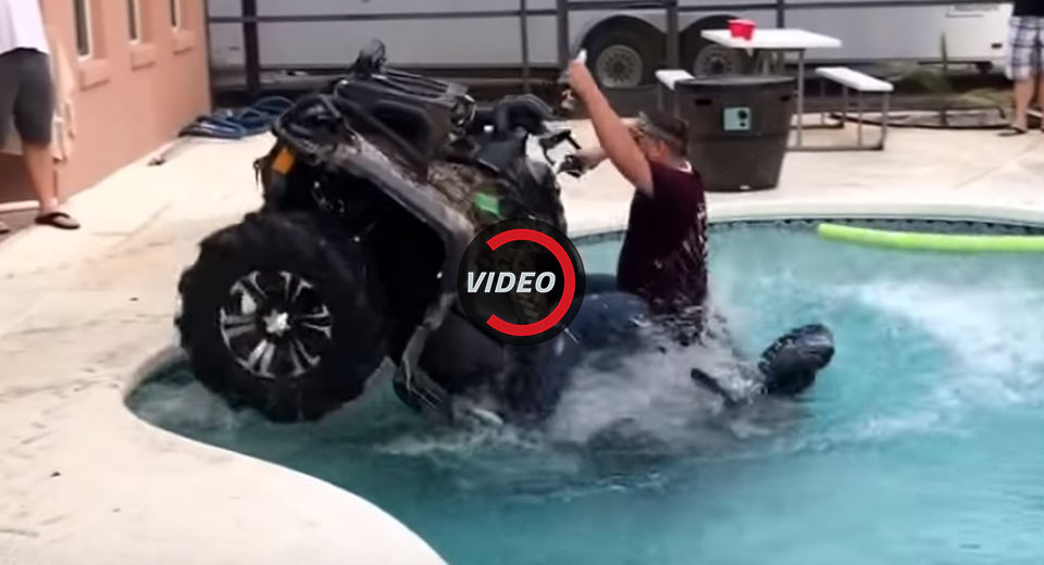  Watch Florida Man Ride His Can-Am Into Swimming Pool