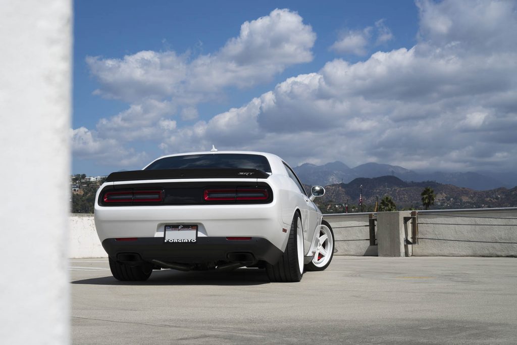 lowered white challenger