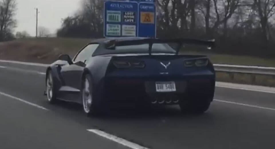  Chevrolet Corvette ZR1 Convertible Looks Mighty Menacing On The Road