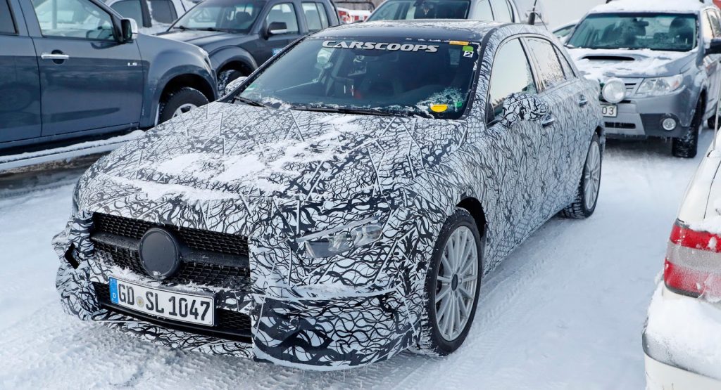  Electrified 2018 Mercedes A-Class Spotted Hiding In The Snow