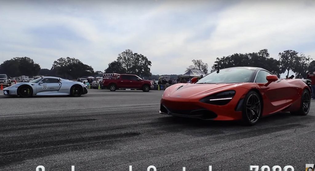  McLaren 720S Gets Schooled By Porsche 918 Spyder In Half Mile Race