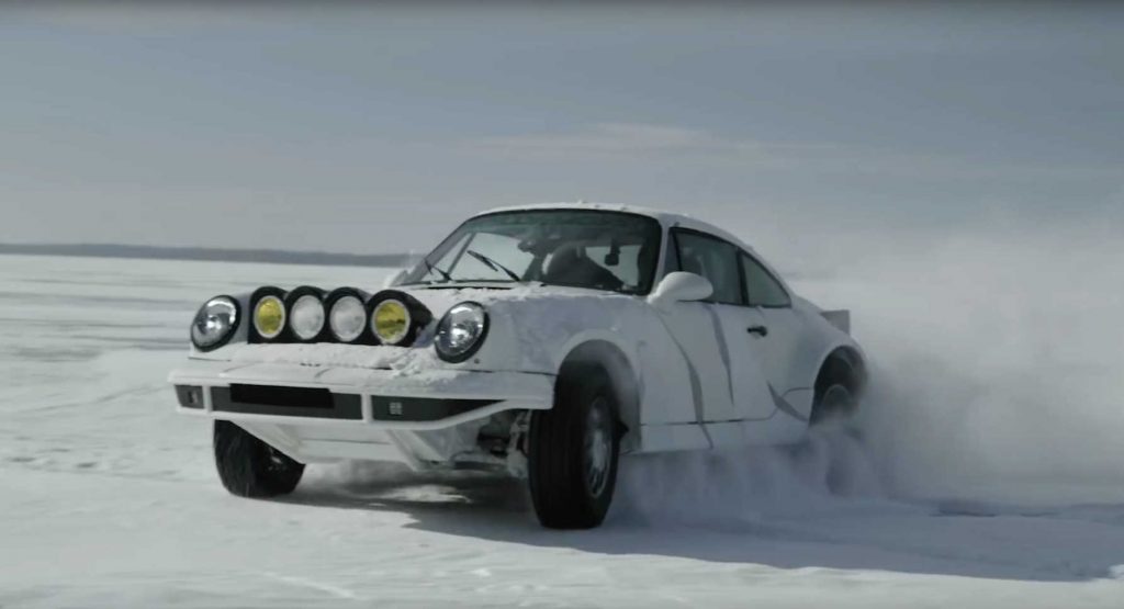 Safari Porsche 911 964 Watch This 430HP Supercharged 911 Dance On A Frozen Lake