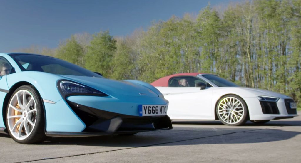  Audi R8 Vs McLaren 570S Drag Race Is Too Close To Call