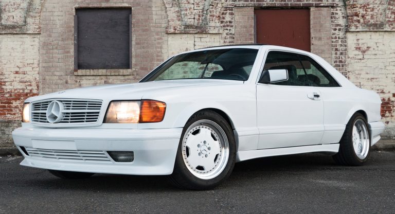 Mercedes 560 SEC AMG Looks Suitably Eighties In Cocaine White | Carscoops