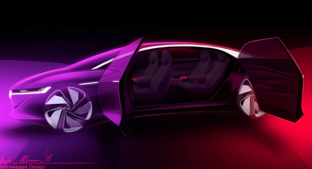  VW ID Vizzion Concept Previews A Stylish Tesla Model S Fighter