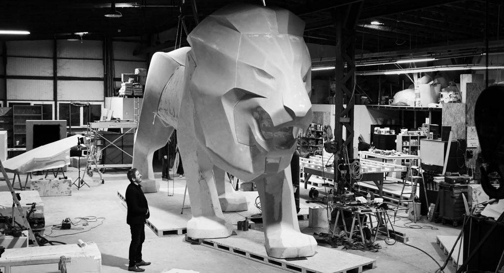  Peugeot’s Going To Display This 15-Foot-Tall Lion Sculpture In Geneva